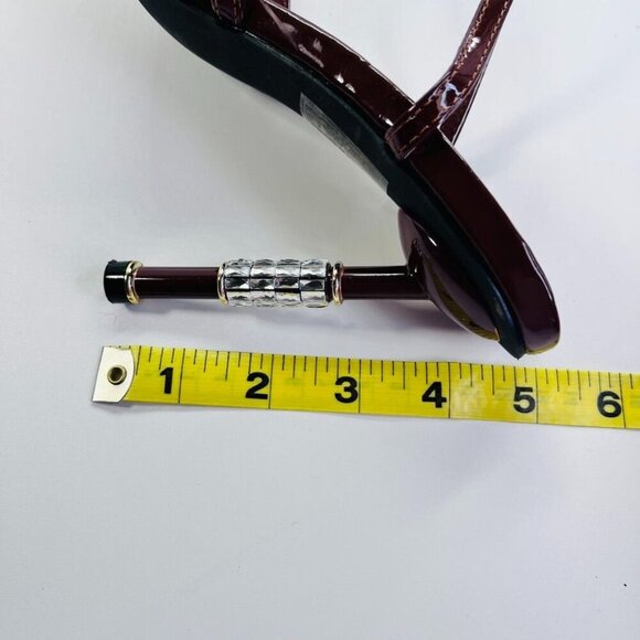 Azalea Wang Brown Jeweled Heels Size 7.5 Brown Leather 5" Heel Formal Event - Picture 14 of 15